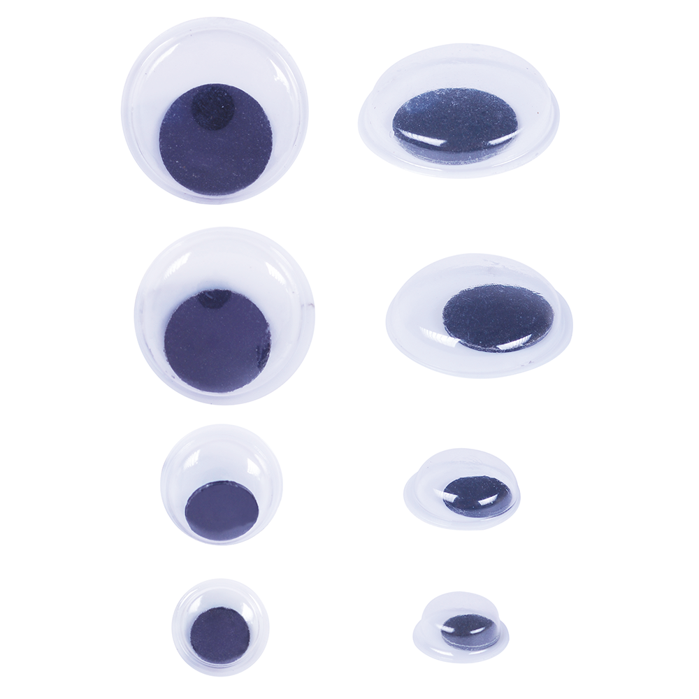 Ojos Movibles Negros Mix Tamaños 75 und