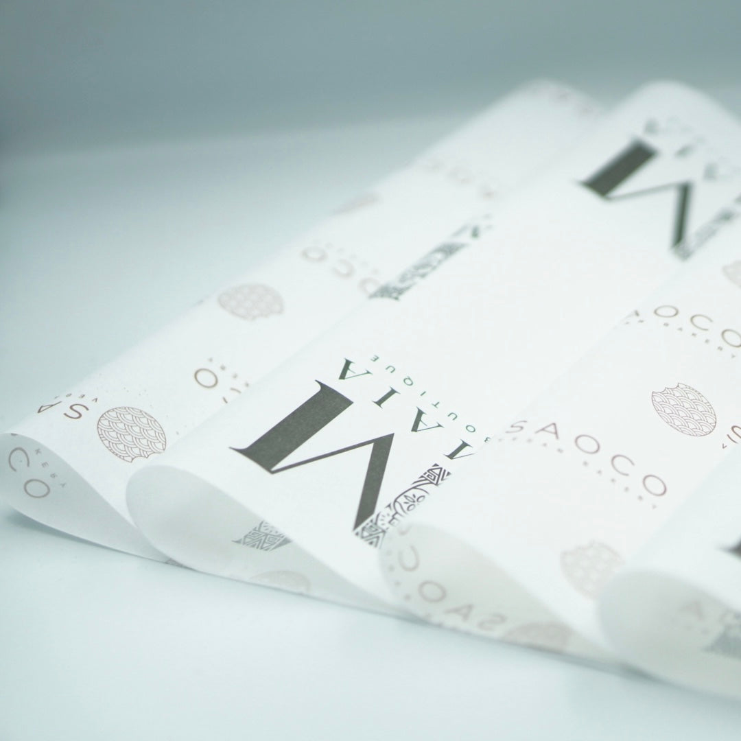 Papel mantequilla personalizado 33x48 1000und