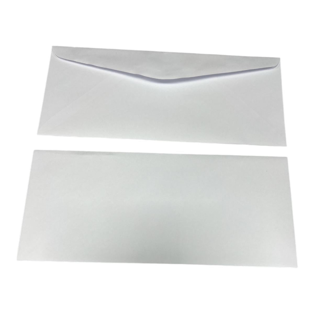 SOBRE AMERICANO BLANCO 10x23 CM – PACK DE 10 UNIDADES