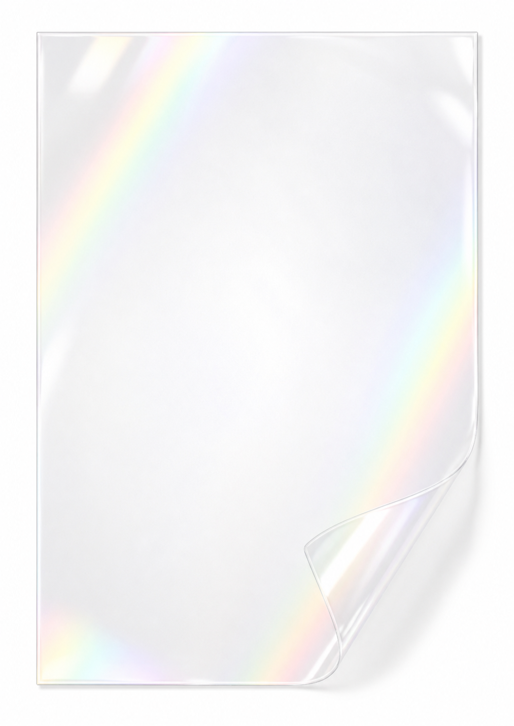 Papel Adhesivo Transparente Holográfico A4 20H Imprimible