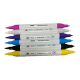 Marcador Acrílico Punta Brush/Fina Set 6 Colores